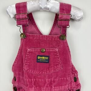 Vintage OshKosh B'gosh Red Corduroy Jumper Dress USA